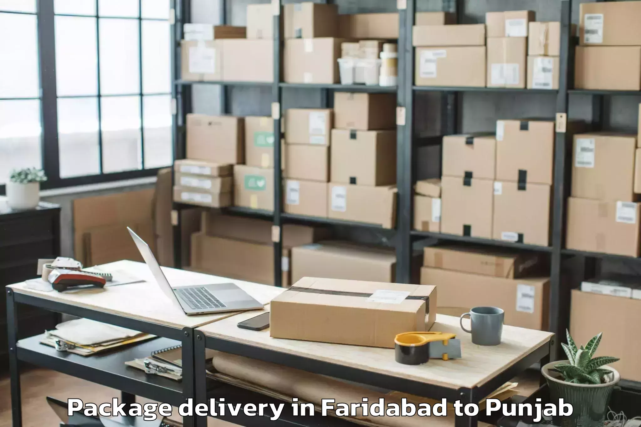 Easy Faridabad to Nurpur Kalan Package Delivery Booking